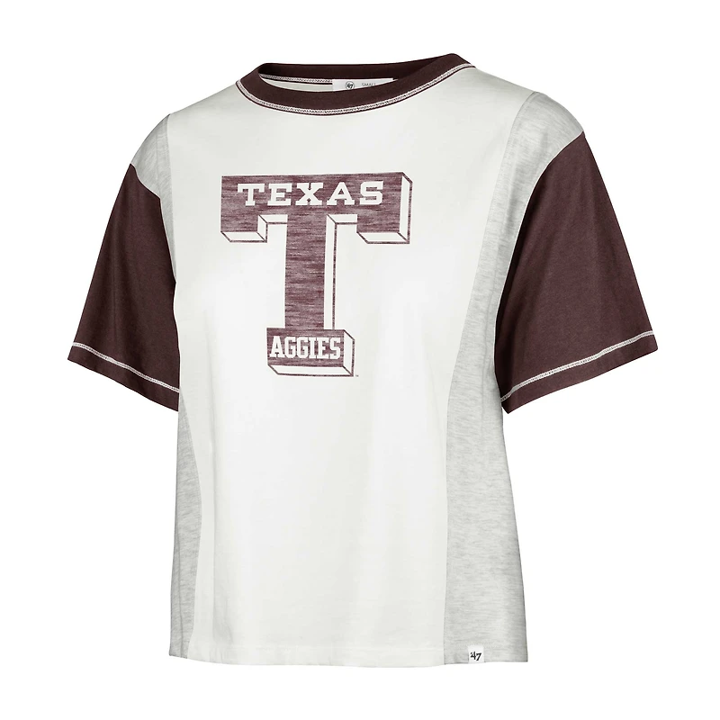 T-shirt '47 Texas A&M Aggies Vault Premier Tilda blanc pour femme