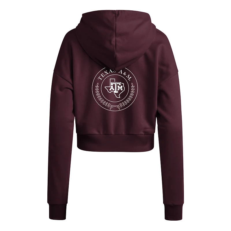 Women's adidas Maroon Texas A&M Aggies Campus Queen Cropped Pullover Hoodie