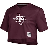 Maillot court adidas Texas A&M Aggies Primegreen à col en V pour femme