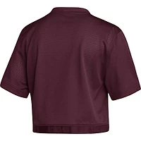 Women's adidas Maroon Texas A&M Aggies Primegreen V-Neck Cropped Jersey