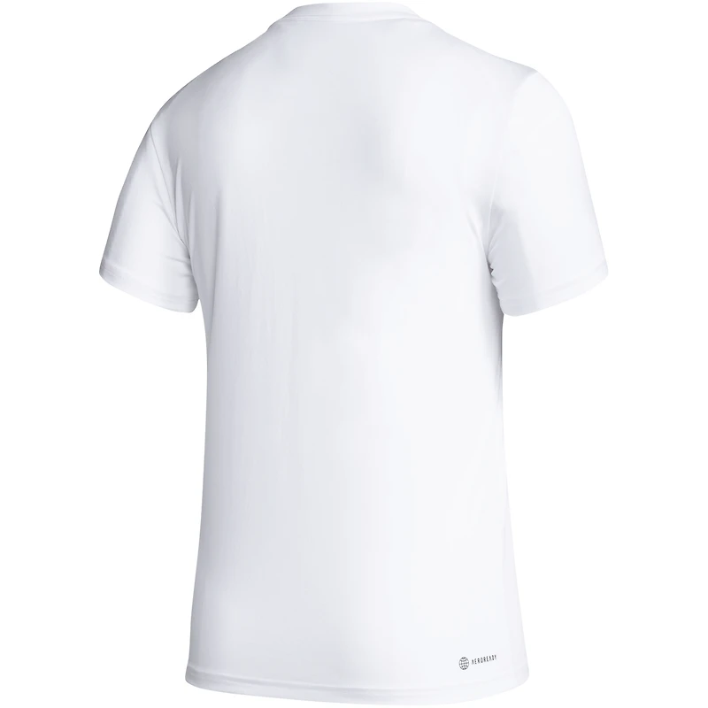 T-shirt d'avant-match adidas Texas A&M Aggies AEROREADY pour femme blanc