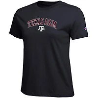 Women's Champion  Black Texas A&M Aggies Arched Over Logo T-Shirt