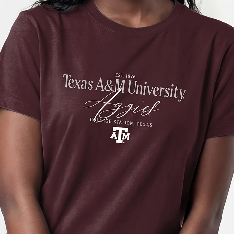 Women's Champion  Maroon Texas A&M Aggies Lifestyle T-Shirt