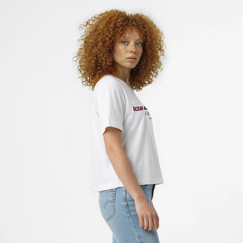 Women's Champion White Texas A&M Aggies Home Wordmark T-Shirt