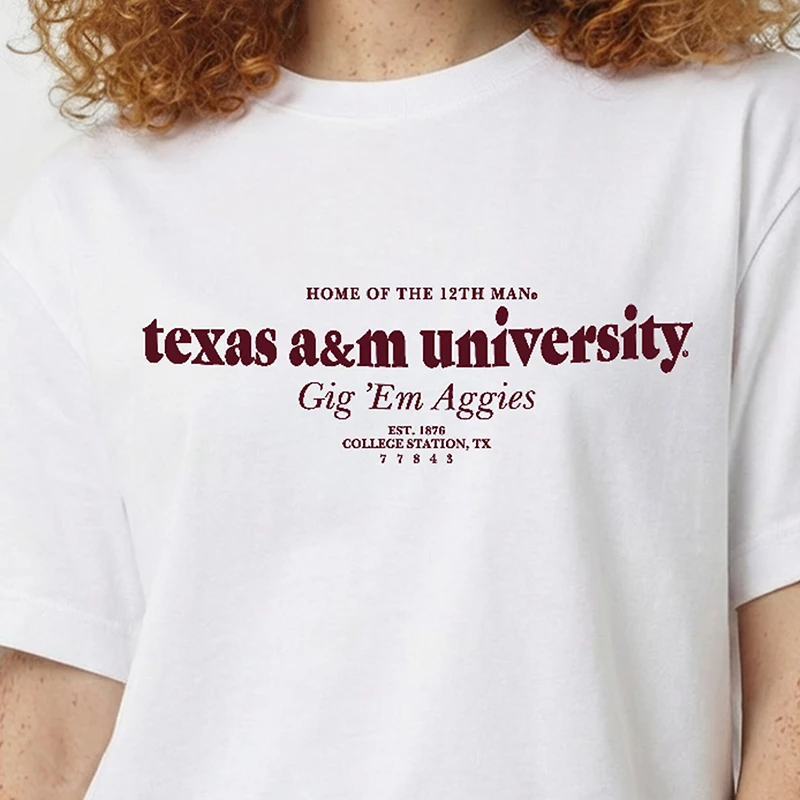 Women's Champion White Texas A&M Aggies Home Wordmark T-Shirt