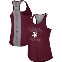 Débardeur Colosseum Texas A&M Aggies 10 jours à dos nageur pour femme, bordeaux
