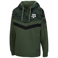 Sweat à capuche Colosseum Olive/Camo Texas A&M Aggies OHT Military Appreciation Extraction Chevron pour femme