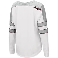 Women's Colosseum White Texas A&M Aggies Trey Dolman Long Sleeve T-Shirt