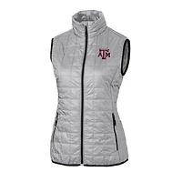 Gilet zippé intégral Cutter & Buck Gray Texas A&M Aggies Rainier PrimaLoft Eco pour femme