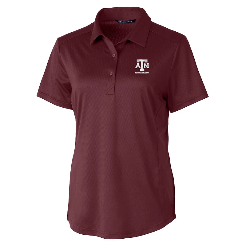 Women's Cutter & Buck  Maroon Texas A&M Aggies Alumni DryTec Prospect Textured Stretch Polo