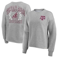 Sweat-shirt à enfiler Fanatics Heather Grey Texas A&M Aggies Ready Play Crew pour femmes