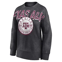 Chandail à capuchon Fanatics Heathered Charcoal Texas A&M Aggies Jump Distribution pour femmes
