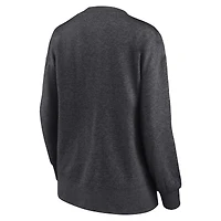 Women's Fanatics Heathered Charcoal Texas A&M Aggies Jump Distribution Pullover Sweatshirt