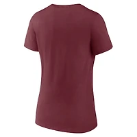 Women's Fanatics Maroon Texas A&M Aggies Team Logo V-Neck T-Shirt