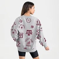 Women's Gameday Couture Gray Texas A&M Aggies Always on Repeat Fleece Sweatshirt