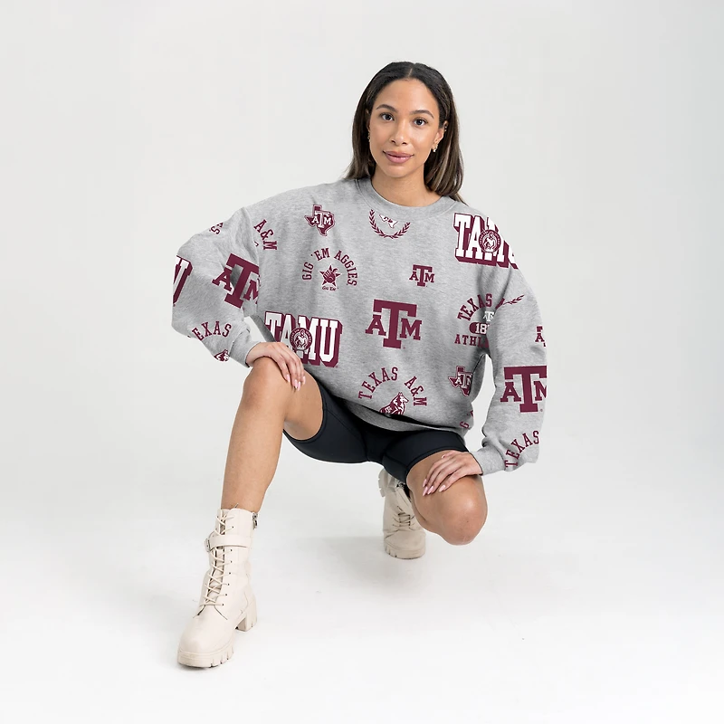 Sweat-shirt en molleton gris Gameday Couture Texas A&M Aggies Always on Repeat pour femme