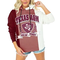 Women's Gameday Couture Maroon Texas A&M Aggies Hall of Fame Colorblock Pullover Hoodie
