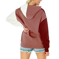 Women's Gameday Couture Maroon Texas A&M Aggies Hall of Fame Colorblock Pullover Hoodie