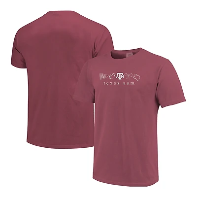 T-shirt femme bordeaux Texas A&M Aggies Comfort Colors