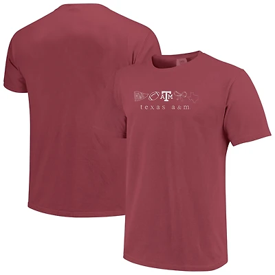 T-shirt femme bordeaux Texas A&M Aggies Comfort Colors