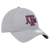 Casquette ajustable 9TWENTY Texas A&M Aggies pour femme New Era grise