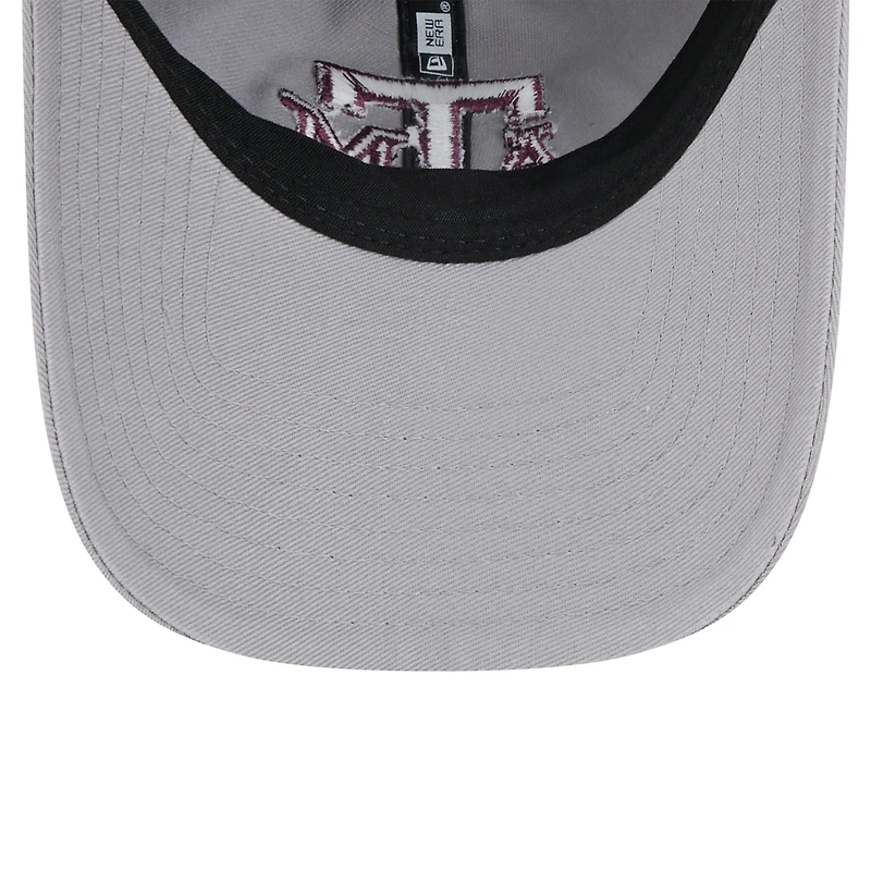 Casquette ajustable 9TWENTY Texas A&M Aggies pour femme New Era grise