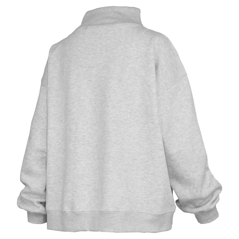 Sweat-shirt à col montant Nelson oversize Pressbox Ash Texas A&M Aggies pour femmes