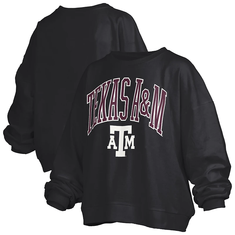 Sweat-shirt Nelson Janise noir Pressbox pour femmes, Texas A&M Aggies, grandes tailles