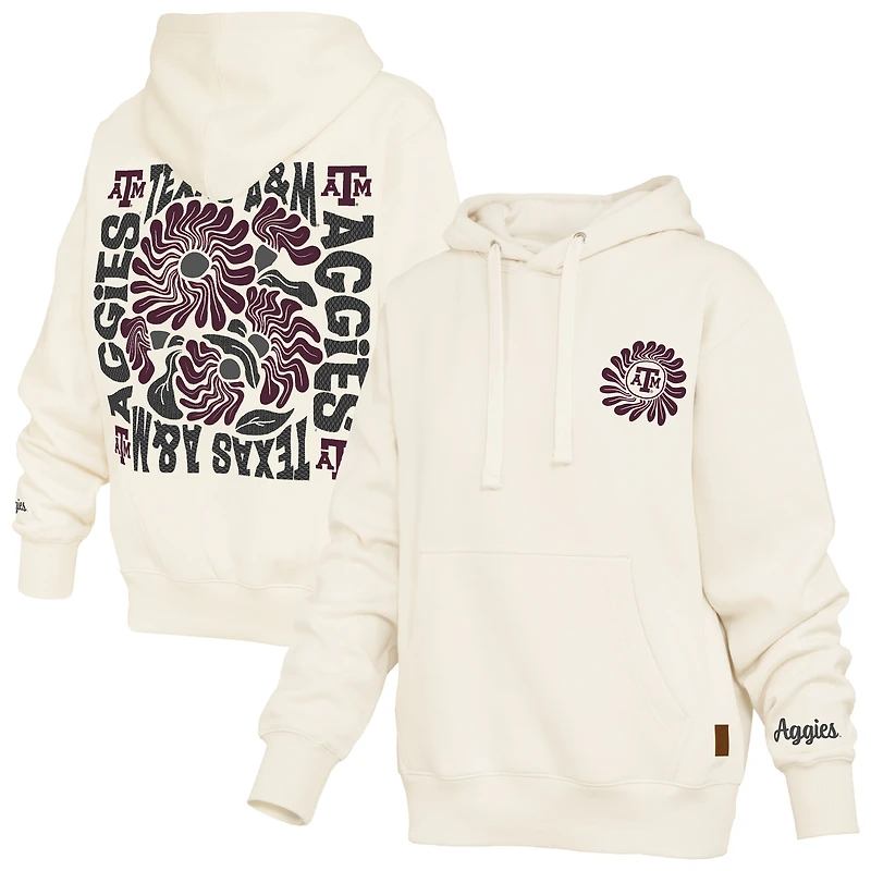Women's Pressbox Cream Texas A&M Aggies Elena Janise Hoodie