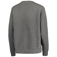 Women's Pressbox Heather Charcoal Texas A&M Aggies Moose Quilted Pullover Sweatshirt