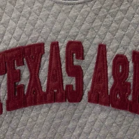 Sweat-shirt matelassé Pressbox Heather Charcoal Texas A&M Aggies Moose pour femme