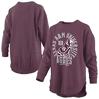 T-shirt à manches longues Pressbox Maroon Texas A&M Aggies Blitz pour femmes