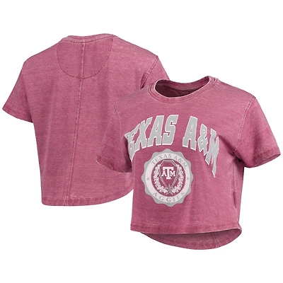 T-shirt court vintage Pressbox Maroon Texas A&M Aggies Edith pour femmes