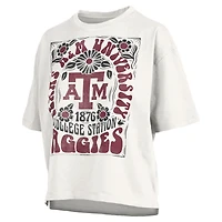 T-shirt surdimensionné Pressbox blanc Texas A&M Aggies Harmony pour femme