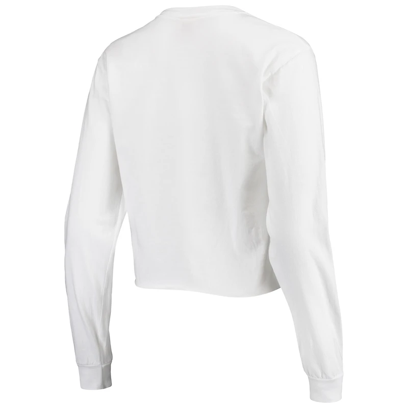 Women's White Texas A&M Aggies Retro Campus Crop Long Sleeve T-Shirt