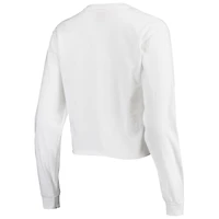 Women's White Texas A&M Aggies Retro Campus Crop Long Sleeve T-Shirt