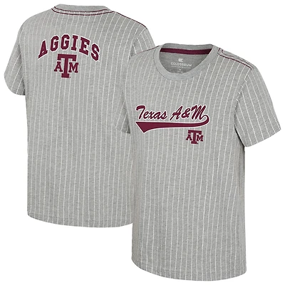 T-shirt de baseball Airball gris chiné Colosseum pour jeunes Texas A&M Aggies