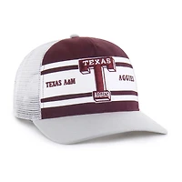Casquette de camionneur ajustable Super Stripe Hitch pour jeunes '47, bordeaux/gris, Texas A&M Aggies