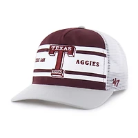 Casquette de camionneur ajustable Super Stripe Hitch pour jeunes '47, bordeaux/gris, Texas A&M Aggies
