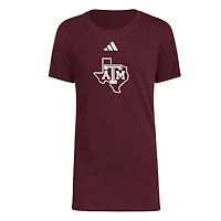 Youth adidas  Maroon Texas A&M Aggies 2023 Sideline Locker Room Logo Fresh T-Shirt