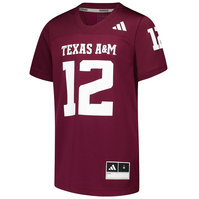 Maillot réplique pour jeunes adidas #1 Maroon Texas A&M Aggies