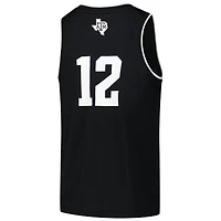 Youth adidas #12 Black Texas A&M Aggies Alternate Replica Swingman Jersey