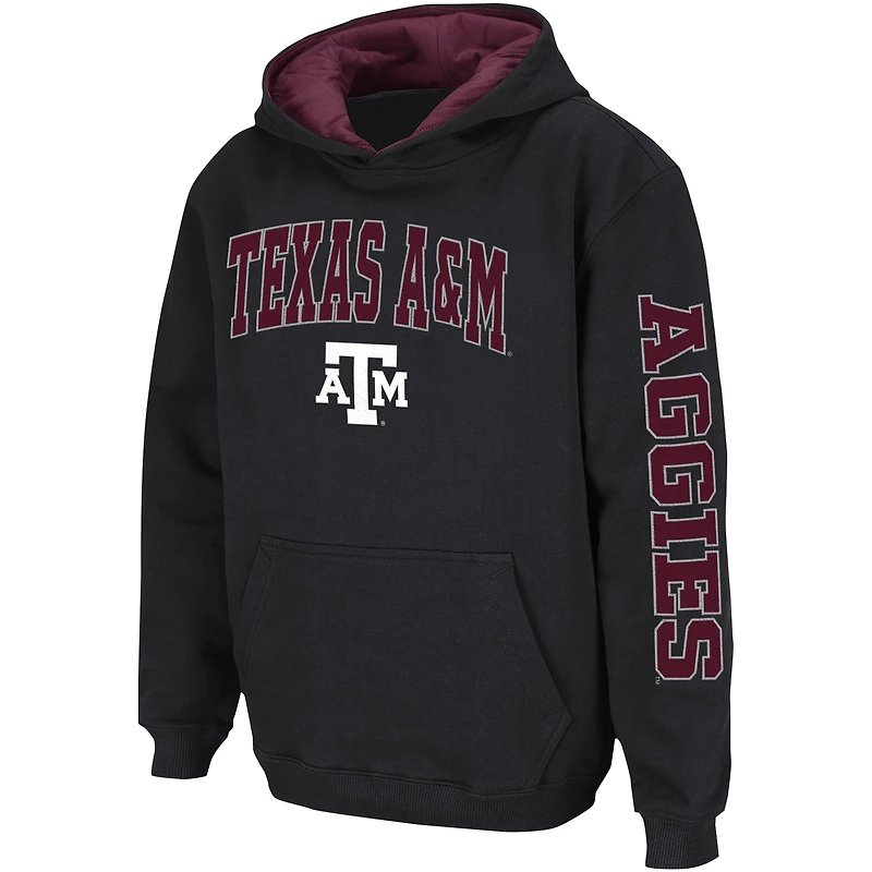 Sweat à capuche noir Texas A&M Aggies 2-Hit pour jeunes Colosseum