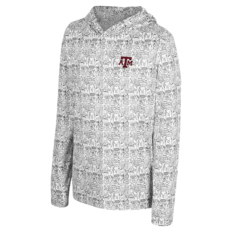 Sweat à capuche imprimé intégral Texas A&M Aggies noir Colosseum pour jeunes