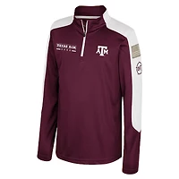 Youth Colosseum  Maroon Texas A&M Aggies OHT Military Appreciation Cyclone Quarter-Zip Windshirt