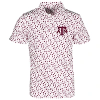 Polo imprimé intégral Earnest des Texas A&M Aggies pour jeunes Garb blanc