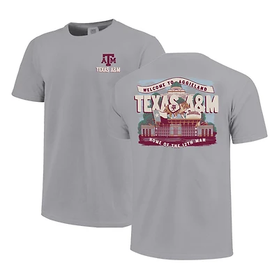 T-shirt gris pour jeunes Texas A&M Aggies, scène locale du campus
