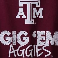 T-shirt bordeaux à col rond Texas A&M Aggies pour jeune