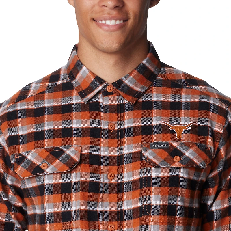 Columbia  Burnt Orange Texas Longhorns Flare Gun Flannel Long Sleeve Shirt