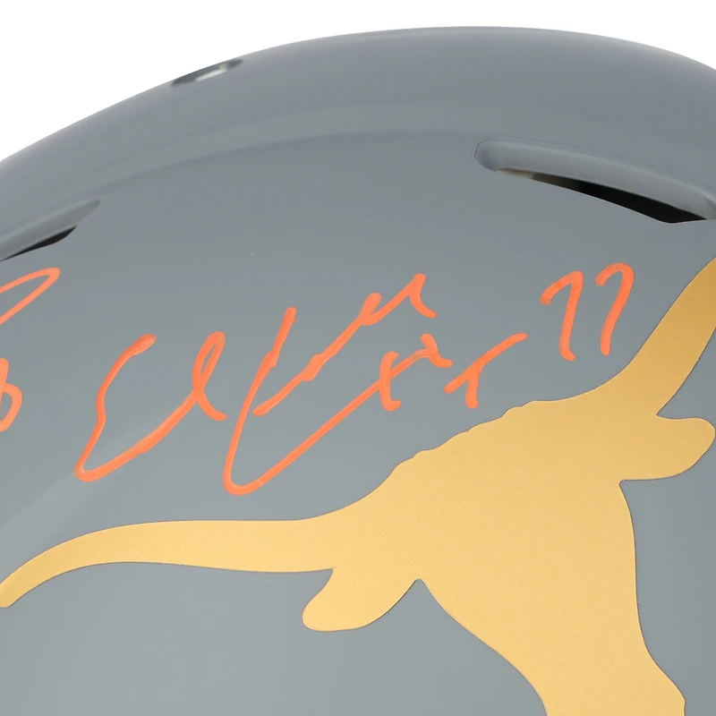 Casque Riddell Speed ​​Authentic autographié par Earl Campbell et Ricky Williams (Texas Longhorns) avec inscriptions multiples - Édition limitée n° 1/5